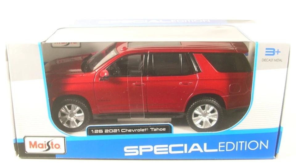 Chevrolet Tahoe (Rosso Metallico) 2021 1:26 MAISTO - Immagine 1 di 1