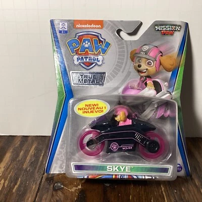 Paw Patrol _ Skye _ Neumático Rosa Motocicleta _ Raro _ Metal Verdadero Foto 1 de 3