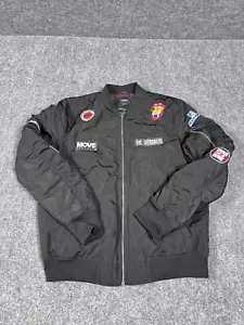 Pull & Bear mit Red Hot Chili Peppers Patches schwarze Jacke mit Reißverschluss Größe EUR XL - Bild 1 von 14