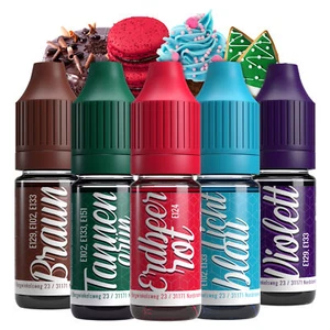 Belissia Lebensmittelfarbe Set Weihnachten 5x10ml hoch konzentriert, Made in DE - Bild 1 von 10