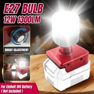 12W E27 Glühbirnen Lampe Dimmbar LED Arbeitsleuchte Licht Für Einhell 18V Akku - Bild 1 von 10