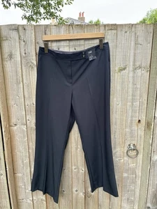 M&CO BLACK BOOTCUT TROUSERS WORK OFFICE BUSINESS 16 S NEW - Picture 1 of 6