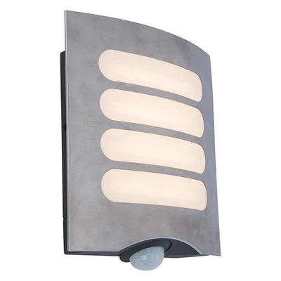 LED Außenleuchte Wandlampe Farell Edelstahl IP44 14W warmweiß Bewegungsmelder - Bild 1 von 4