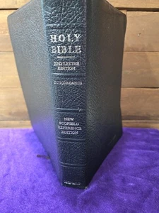Oxford 1969 KJV New Scofield Reference Bible Black Genuine Leather Lined Nice - Bild 1 von 7