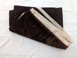 Vintage Brown Velvet Fabric 53"x52" Chocolate Dark Upholstery - Picture 1 of 9