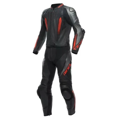 2 Piece Leather Motorcycle Racing Suit CE Armor Jacket & Pant Da-inese - Image 1 of 4