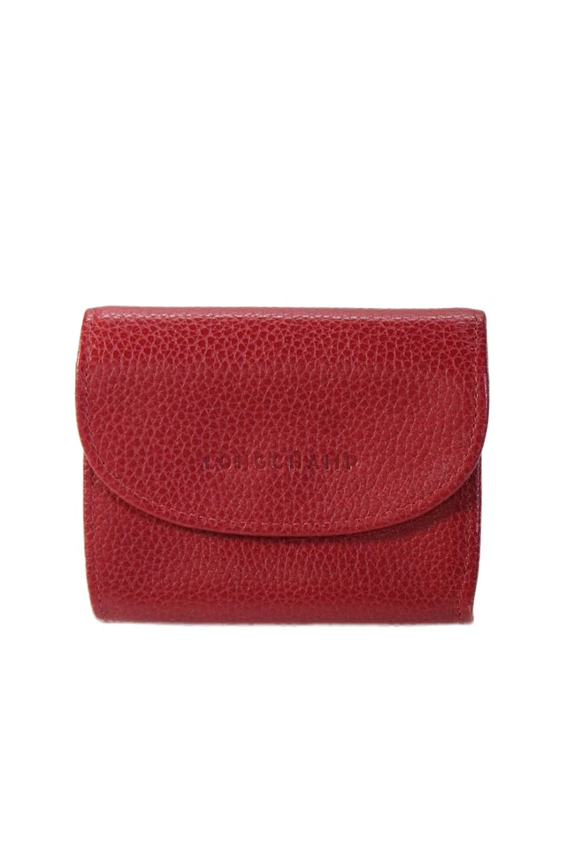 Longchamp Womens Leather Compartment Detail Small Coin Purse Red - Image 1 of 4