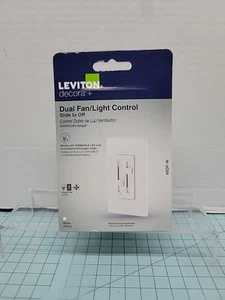 Leviton Decora SureSlide Weiß Lüfter/LED Dimmer Schiebeschalter 1 Stück Neu - Bild 1 von 7