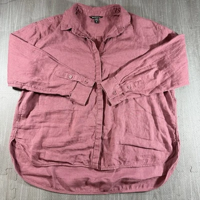 BLUSA CAMISA ATLETA TAWNY ROSA PLAYA 100% LINO, TALLA XL Foto 1 de 4