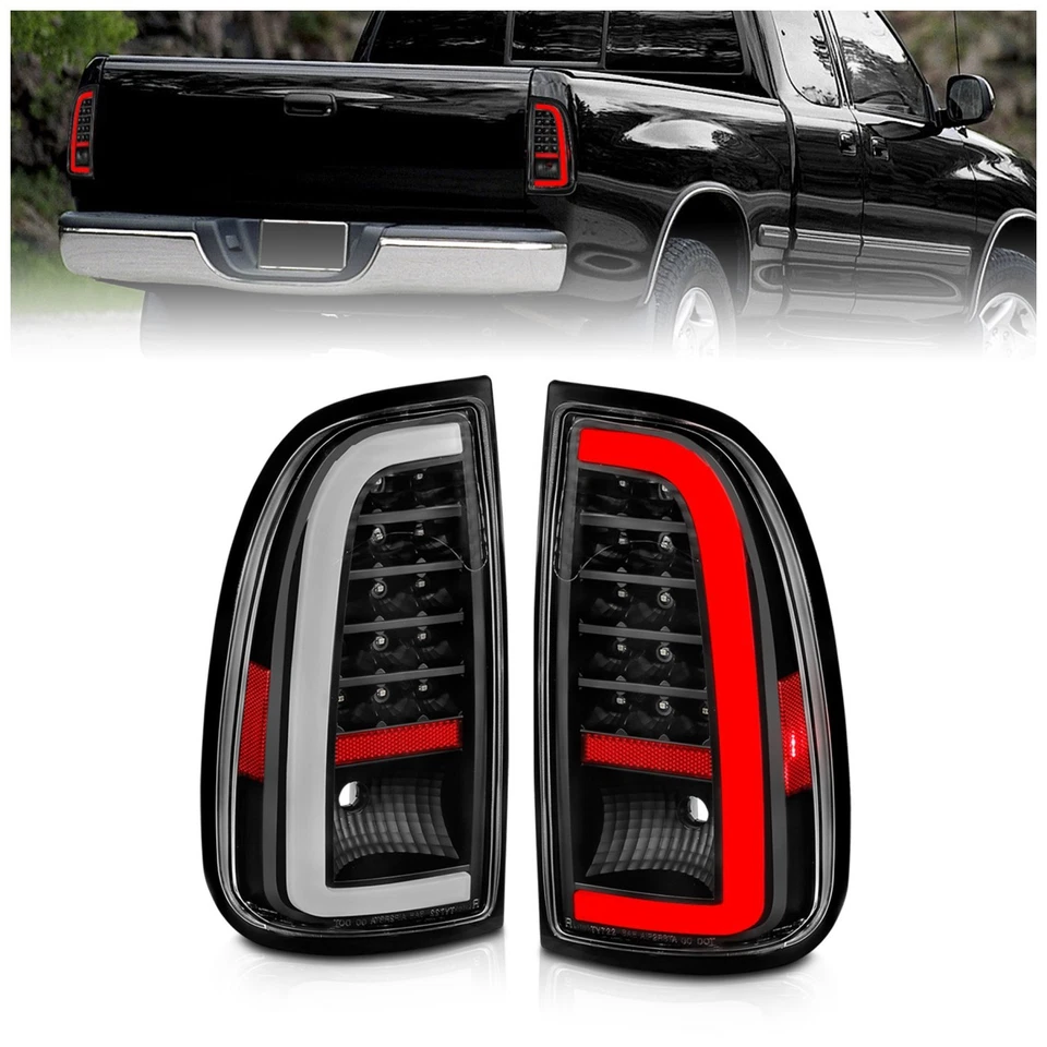 Lâmpada traseira de LED Anzo 311411 para 2000-2006 Toyota Tundra esquerda e direita carcaça preta - Imagem 1 de 4
