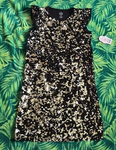Vintage - Favorite Lucky Black Dress Sequence - Size Large - NWT - Picture 1 of 12