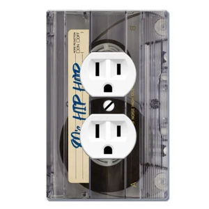 1-Gang Duplex Wall Switch Outlet Receptacle Plug Coverplate - Cassette Tape - Picture 1 of 114