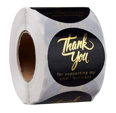 IBAKE Thank You For Supporting My Small Business 2 Inch Self Adhesive 500 Label Roll