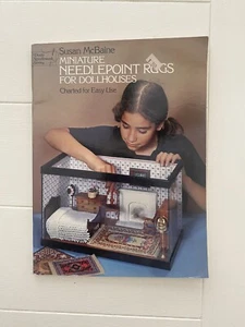 Miniature Cross Stitch Rugs for Dollhouses Paperback Susan McBaine 1976 Dover - Picture 1 of 8