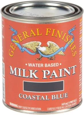 General Finishes Water Based Milk Paint, 1 Pint, Coastal Blue 16 Fluid Ounces - Image 1 of 4