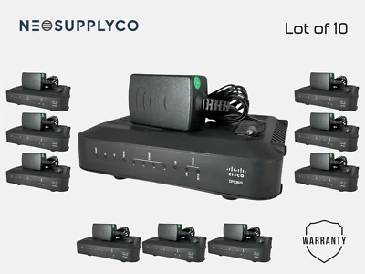 Lot of 10: Cisco DPC3825 8x4 DOCSIS 3.0 Wireless Modem Router WITH Power Supply - Image 1 of 4