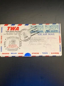 Briefmarken USA Brief 4, TWA 30th Anniversary, Schauspielerin Penny Singleton, siehe Zustand. - Bild 1 von 9