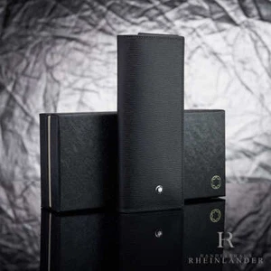 Montblanc Leather Goods Meisterstück 4810 Double Pen Pouch Button Black 129259 - Picture 1 of 3