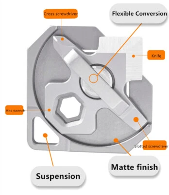 Multi Tools 4 IN 1 Titanium Screwdriver Cutter Portable Camping EDC Keychain - Image 1 of 4