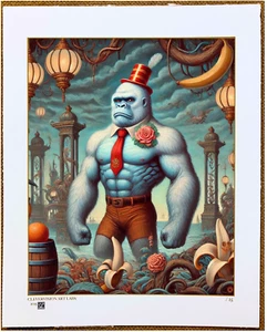 Surreal Pop Art Gaming Donkey Kong SIGNED LTD ED ART Print CleverVision Art Labs - Picture 1 of 1