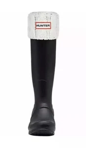 New! Hunter Original tall stitch cable knit boot socks Ivory XL natural white - Picture 1 of 7