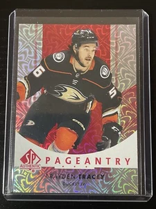 2022-23 UD SP Authentic Brayden Tracey RC Rookie Red Pageantry Insert Ducks P-87 - Picture 1 of 2