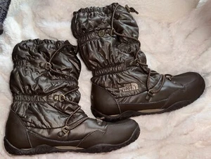 The North Face Brown Primaloft  Snow Waterproof Boots Sz 6.5 EUC - Picture 1 of 12