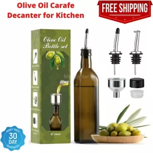 Olive Oil Bottle Container Holder Dispenser Decanter for Kitchen Premium Cooking - Picture 1 of 4
