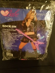 Sexy Rock on Rock Star Costume Halloween dress up Jacket,Guitar, skirt,rockstar - Picture 1 of 10