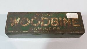 Vintage Will's Woodbines Domino Dominoes Full Set in Green Tin Box 9802A