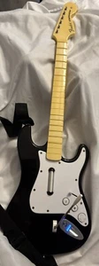 RockBand Wii Harmonix Fender Guitar Hero Stratocaster Model 19091 - NO DONGLE - Picture 1 of 9