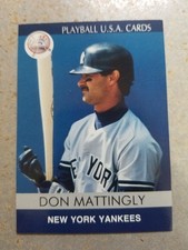 Don Mattingly NY Yankees Playball U.S.A. Cards #91-27 Oddball