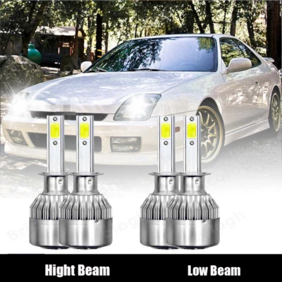4 шт светодиодных фар дальнего и ближнего света H1 для Honda Prelude 1997-2000 2001 6000K - Изображение 1 из 4