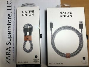 Native Union 10' USB Type C-to-USB Type A Cable for iPad Pro 2018/2020- Zebra