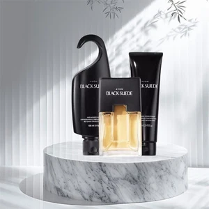 Avon Black Suede For Men Trinity Gift Set - Picture 1 of 10