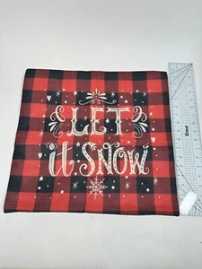 Holiday Christmas Throw Pillow Cover zip 17”x17" - Picture 1 of 4