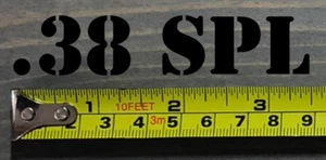 38 SPL Spezial Aufkleber Sticker 3,5" .38 Spezial Munitionsdose Box Munitionskiste schwarz - Bild 1 von 1