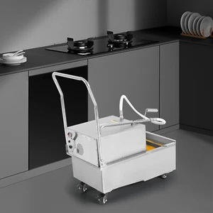 55L Commercial Fryer Oil Filter Cart Cooking Oil Separator Filtration Truck 550W - Picture 1 of 17