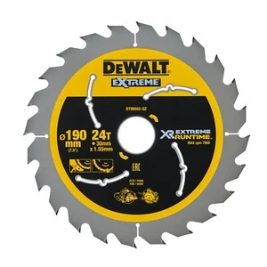 DeWALT Kreissägeblatt XR Extreme Runtime 190/30 mm 24 WZ/FZ, DT99562 - Bild 1 von 2