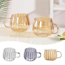 With Handle Oatmeal Milk Coffee Mug Flower Cup Clear Tea Drinking Cup Cup C6B9