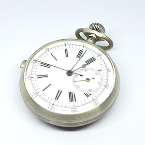 Antique Silver Tiro Federal Chronograph Pocket Watch WORKING - 1127 - Picture 1 of 7