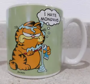 Paws Burton + Burton Garfield Zähneputzen Kaffeebecher Ich hasse Montags kostenloser Versand - Bild 1 von 8