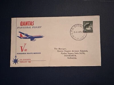 AUSTRALIA QUANTAS COVER INAUGURAL FLIGHT TO DJAKARTA INDONESIA 1962 — 第 1/2 张图片
