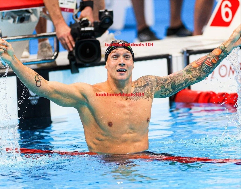 OLYMPICS 2020 Photo 8.5x11 Caeleb Dressler USA Men's Swim Team Summer Tokyo - Image 1 of 1