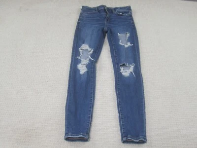 American Eagle Jeans Womens 2 Hi Rise Distressed Next Level Stretch Jegging - Image 1 of 4