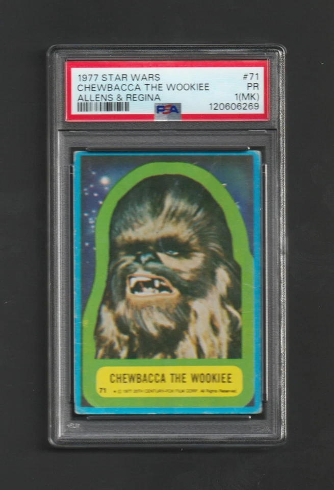 1977 Allens & Regina Star Wars #71~ Chewbacca RC ~ PSA Graded ~ MEGA RARE - Image 1 of 2