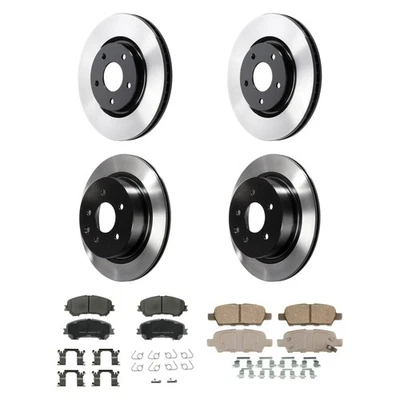 For Nissan Rogue Select 15 ThermoQuiet Front & Rear Brake Kit w Ceramic Pads Foto 1 de 4