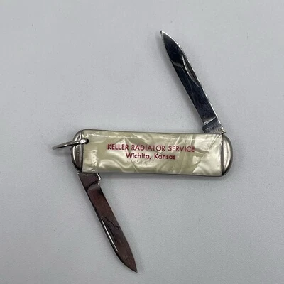 Navaja de Bolsillo Radiador Imperial Keller De Colección 2 Hojas Carcasa Mop Wichita KS EE. UU. Foto 1 de 4
