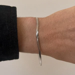 Y2K Silver Stainless Steel Snake Chain Bracelet 7" Minimalist Unisex Streetwear - Picture 1 of 10
