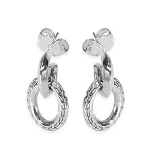 Pendientes de cadena clásicos de plata de ley John Hardy - Imagen 1 de 3